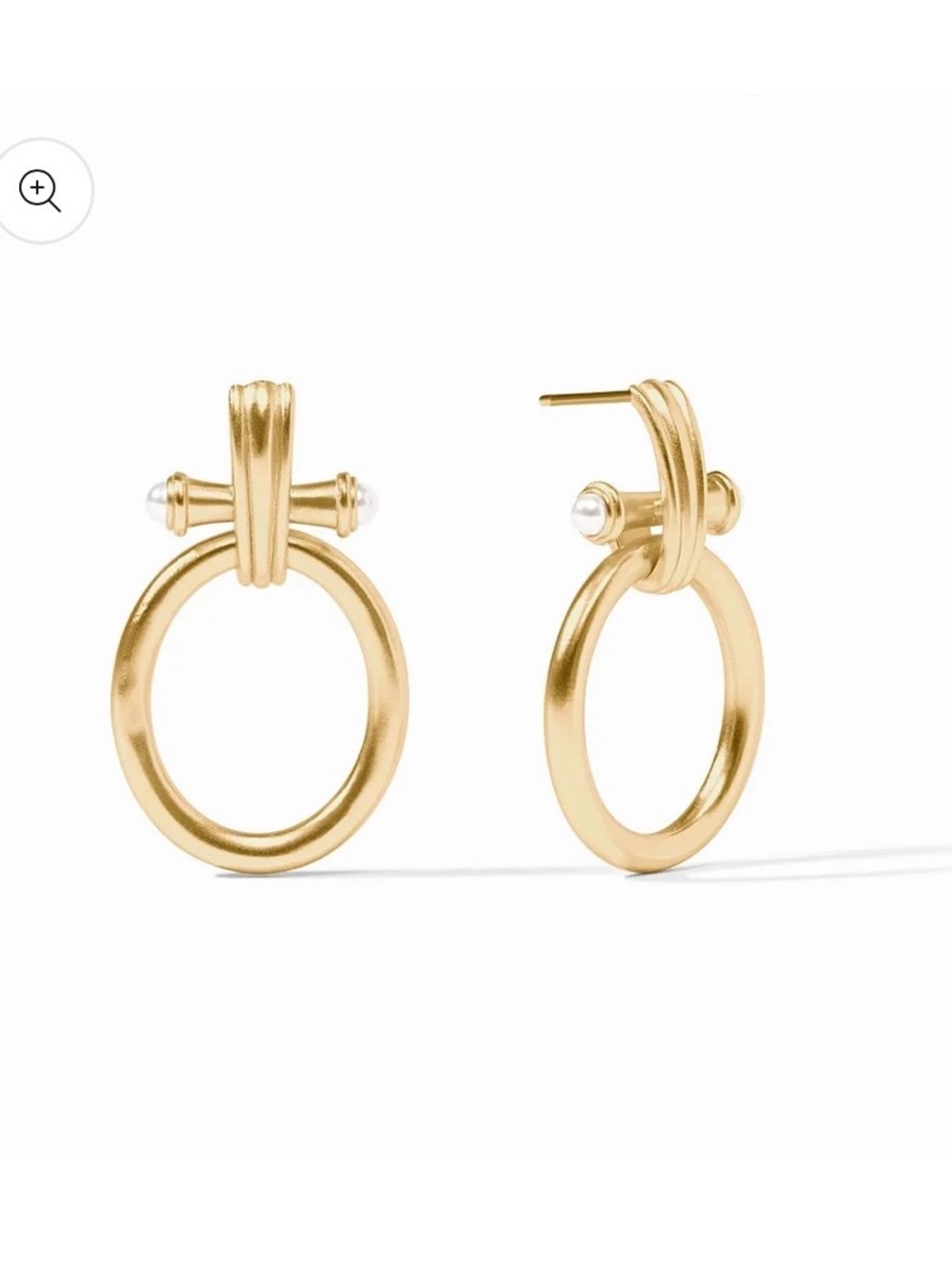 Julie Vos Bamboo Doorknocker earrings in gold - Picture 1 of 4